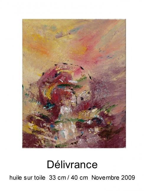 Malerei mit dem Titel "Délivrance" von Mona Roussette, Original-Kunstwerk