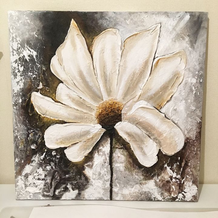 Painting titled "LoveFlowers" by Kristina Art Gallery, Original Artwork, Acrylic Mounted on Wood Stretcher frame