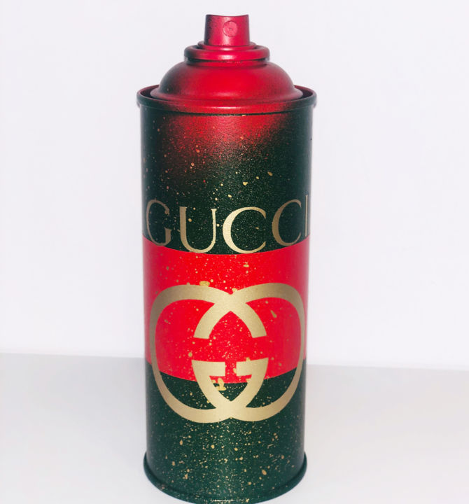 Sculpture titled "Luxury spray gucci" by Mona Lis'Art, Original Artwork, Acrylic