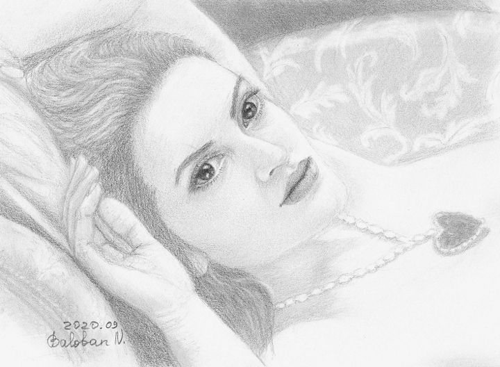 Rose Film "Titanic" (Kate Winslet), Dessin par Nadège Baloban Artmajeur