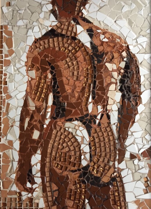 Sculpture titled "Narciso" by Monica Berra (Monique), Original Artwork, Mosaic