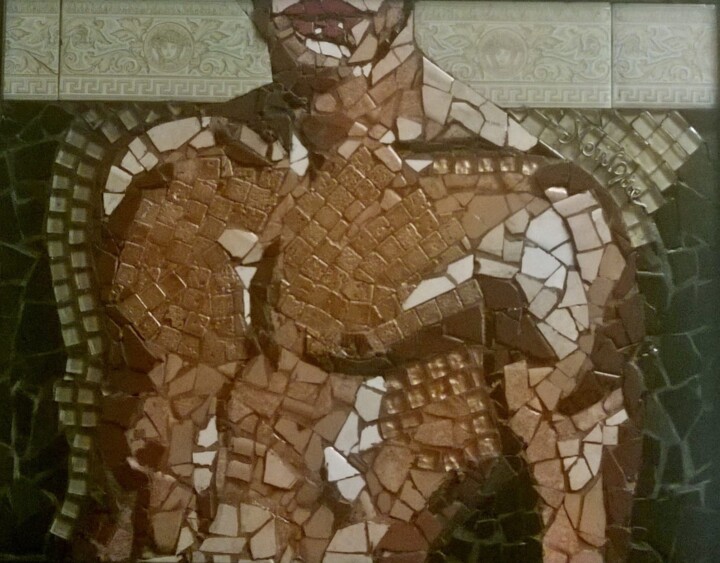 Sculpture titled "Perseo" by Monica Berra (Monique), Original Artwork, Mosaic