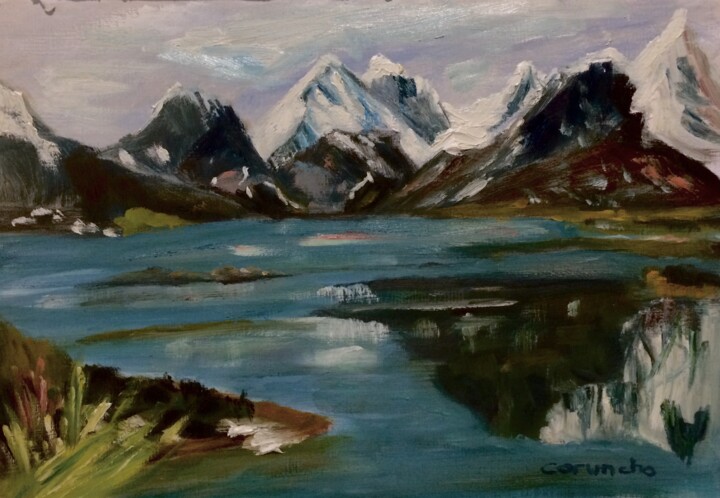 Pittura intitolato "Picos de Europa" da Mónica Caruncho Fontela, Opera d'arte originale, Olio