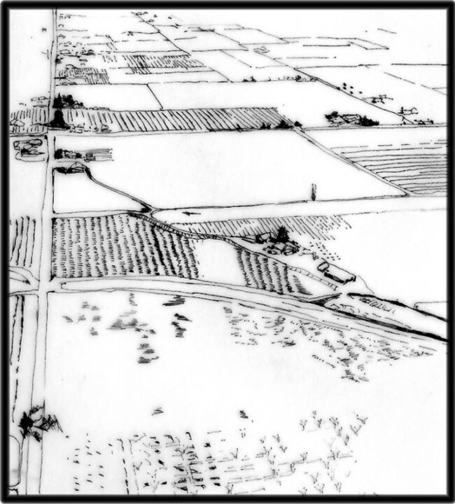 Drawing titled "Vivion Ranch" by Monica Del Rio, Original Artwork