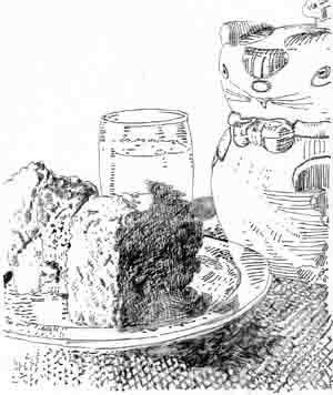 Drawing titled "Kitty Cookie Jar" by Monica Del Rio, Original Artwork