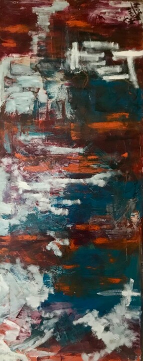 Painting titled "Between the sky and…" by Monica Elizabeth Roses, Original Artwork, Oil