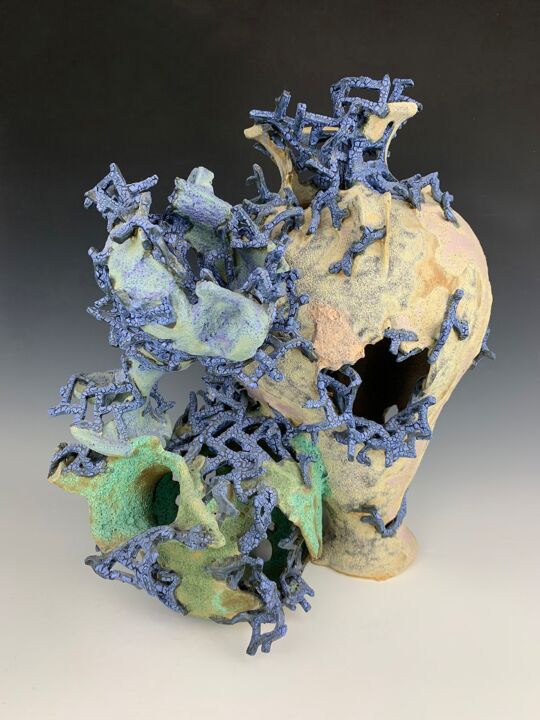 Scultura intitolato "Corrosion" da Monica Hewryk, Opera d'arte originale, Ceramica