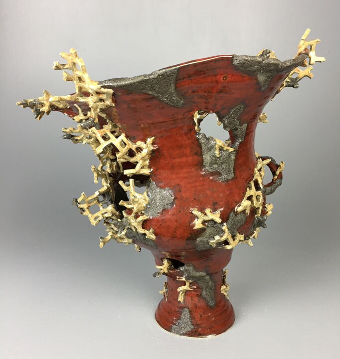 Sculpture titled "Outbreak" by Monica Hewryk, Original Artwork, Ceramics