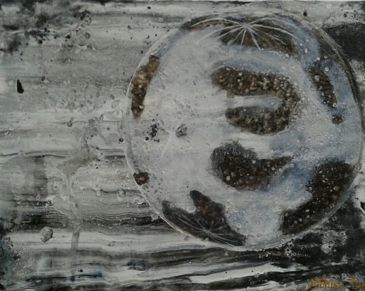 Peinture intitulée "OCTOBER MOON." par Mony E.T, Œuvre d'art originale, Acrylique