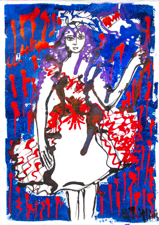 Malerei mit dem Titel "Marianne évolutionn…" von Monica Zeitline, Original-Kunstwerk