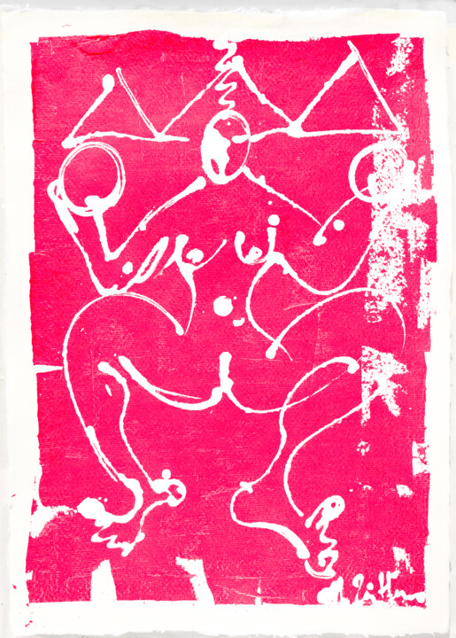 Malerei mit dem Titel "femme-rose3.jpg" von Monica Zeitline, Original-Kunstwerk