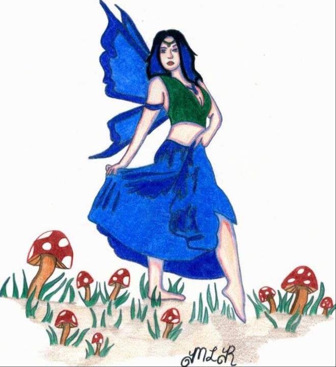 Drawing titled "Gypsy" by Rocha Art, Original Artwork