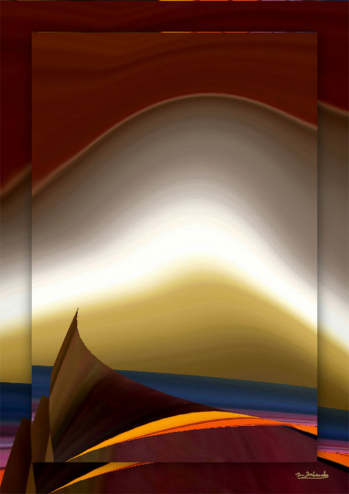 Pintura titulada "paisaje-en-amarillo…" por Monica Máscolo, Obra de arte original,