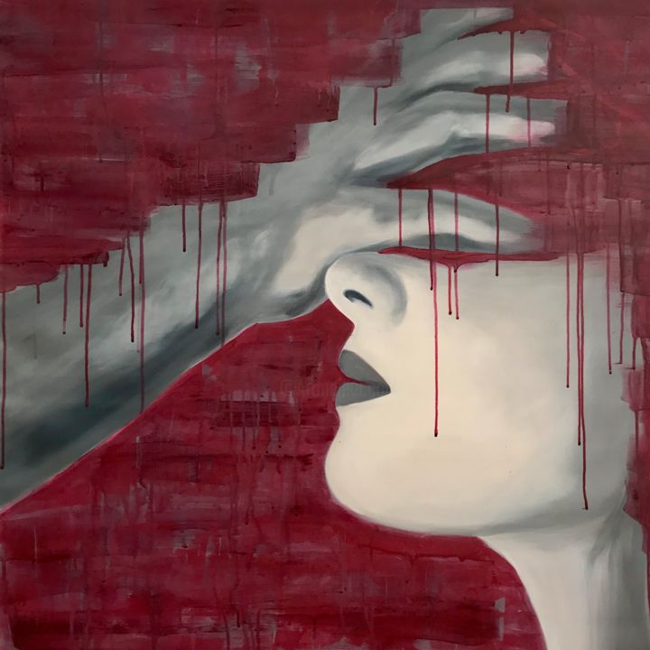 Painting titled "Blindness" by Mónica Silva, Original Artwork, Acrylic