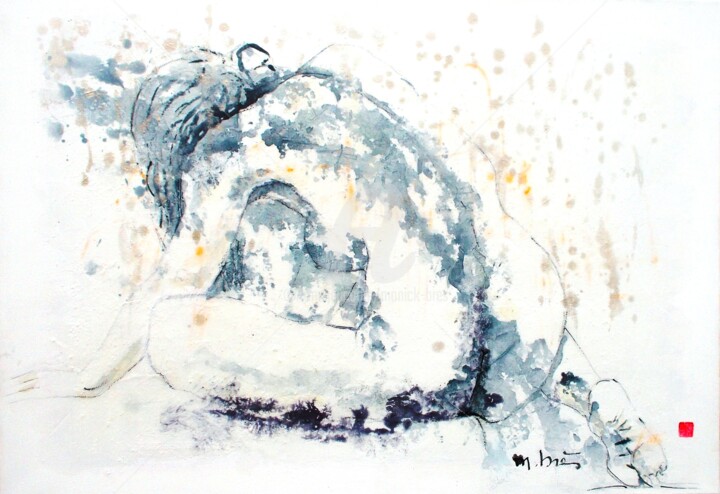 Pintura titulada "CONTRE VENTS ET MAR…" por Monick Bres, Obra de arte original, Tinta