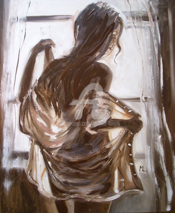Картина под названием "IN THE LIGHT" - Monika Luniak, Подлинное произведение искусства, Масло