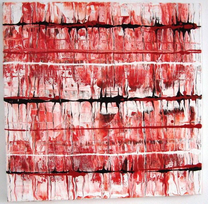 Painting titled "No.1 RED.jpg" by Monika Mika, Original Artwork, Acrylic