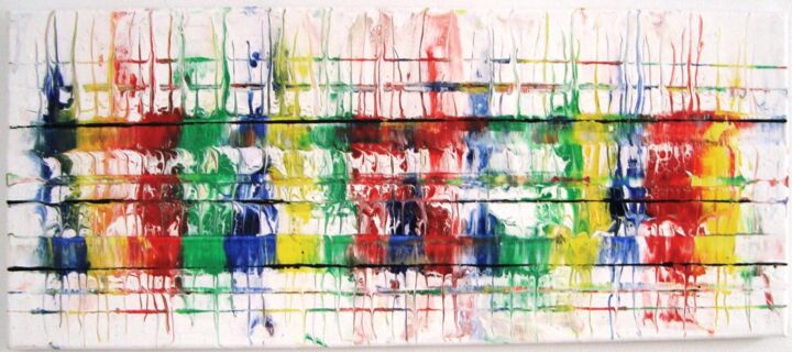 Painting titled "No.2 Multicolor.jpg" by Monika Mika, Original Artwork, Acrylic