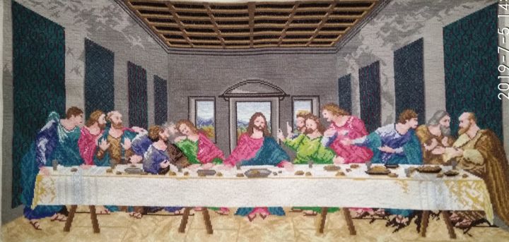 Arte têxtil intitulada "img-20190705-145400…" por Monika Pietraszewska, Obras de arte originais, Tapeçaria