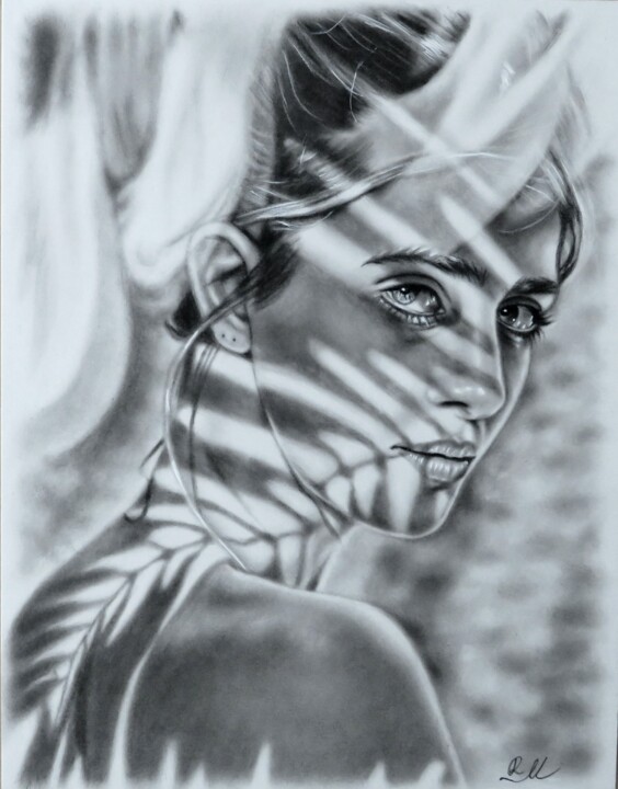 Картина под названием ""Le ombre sul viso"" - Monika Rembowska, Подлинное произведение искусства, Масло