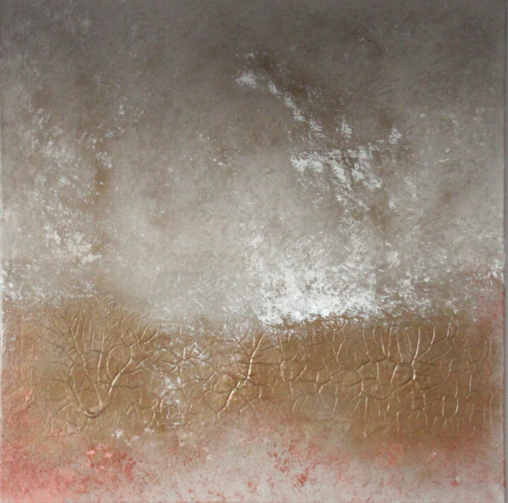 Pittura intitolato ""Snow on a desert"" da Monika Strugarek, Opera d'arte originale, Acrilico