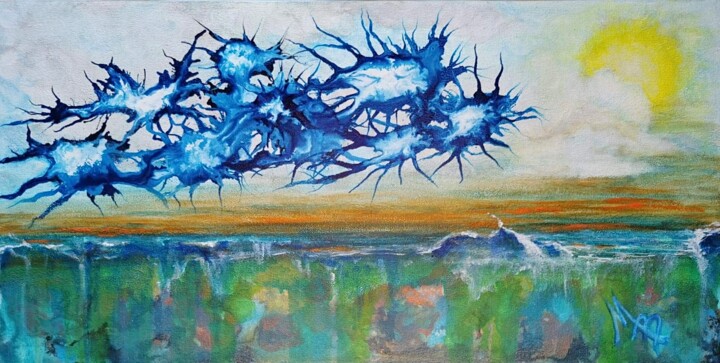 Painting titled "What's beneath #1-…" by Monique Boudreau, Original Artwork, Ink