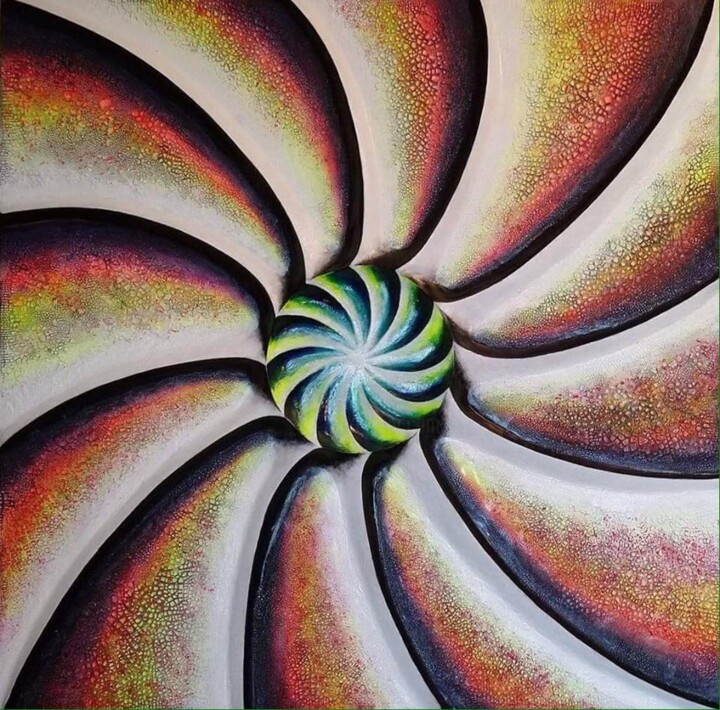 Peinture intitulée "Hypnose" par Monique Boudreau, Œuvre d'art originale, Acrylique