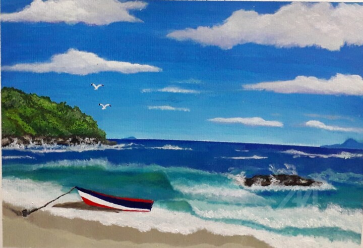 Pintura intitulada "Ilha do Francês" por Monique Brito, Obras de arte originais, Acrílico