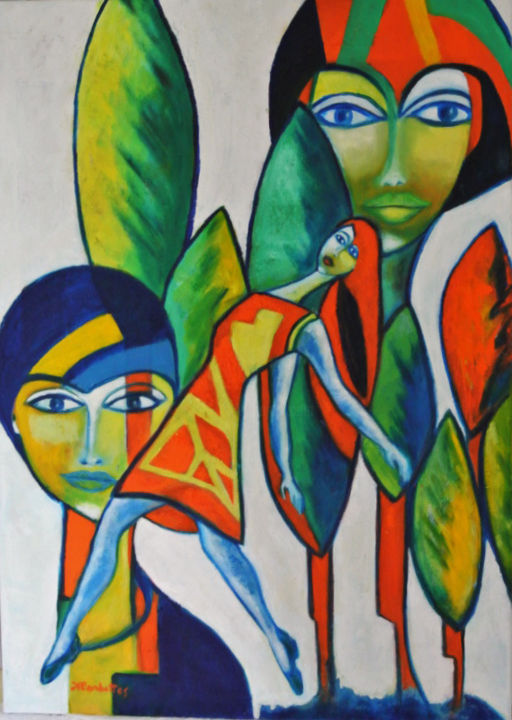 Peinture intitulée "affiche-balaruc-les…" par Monique Combettes, Œuvre d'art originale,