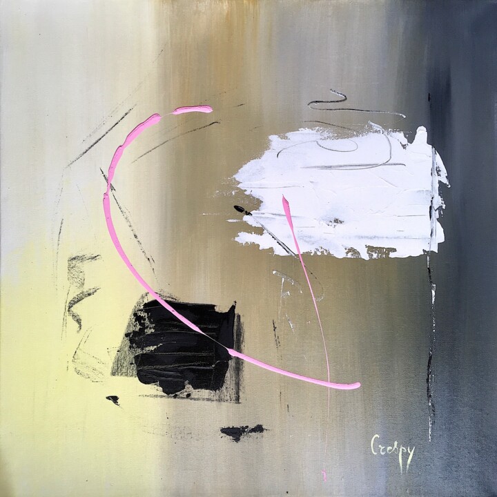 Картина под названием "Oxymore" - Monique Crespy, Подлинное произведение искусства, Акрил Установлен на Деревянная рама для…