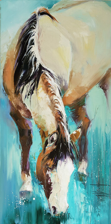 Painting titled "Savane.jpg" by Monique Delord, Original Artwork, Oil