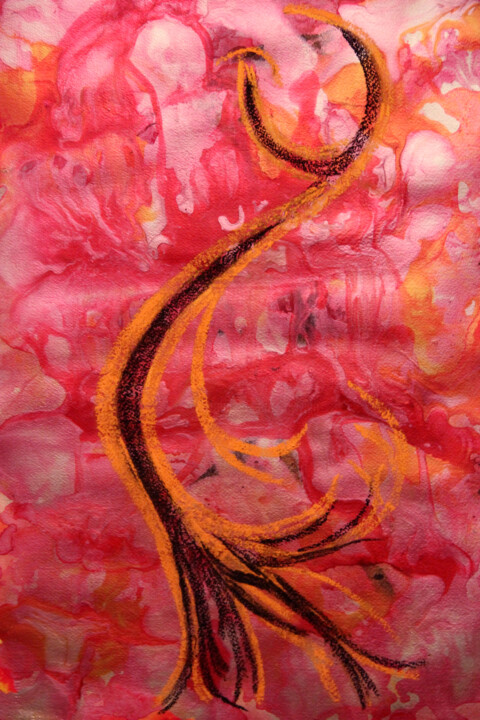 Peinture intitulée "Danse de ma Racine…" par Monique Vivian, Œuvre d'art originale, Pastel