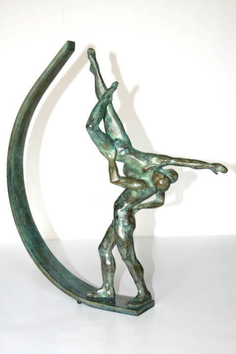 Sculpture intitulée "La danse" par Monique Vivian, Œuvre d'art originale, Métaux