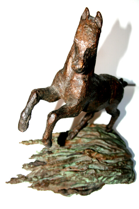 Sculpture titled "Mon Ami "Tornade"" by Monique Vivian, Original Artwork, Metals
