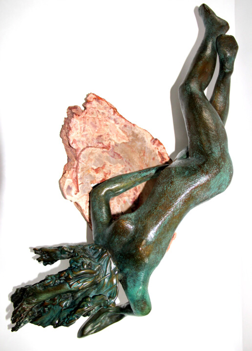 Sculpture titled ""Déméter" la Déesse…" by Monique Vivian, Original Artwork, Metals