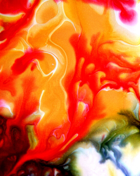 Painting titled "Ma Fleur Solaire Im…" by Monique Vivian, Original Artwork, Acrylic