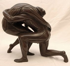 Sculpture intitulée "alinéa-toi (pose de…" par Monique Gervais, Œuvre d'art originale,