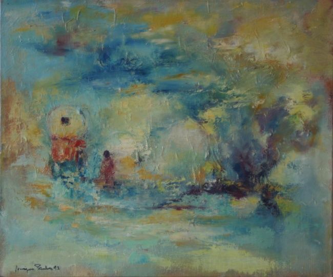 Peinture intitulée "sans titre" par Monique Paulus, Œuvre d'art originale,
