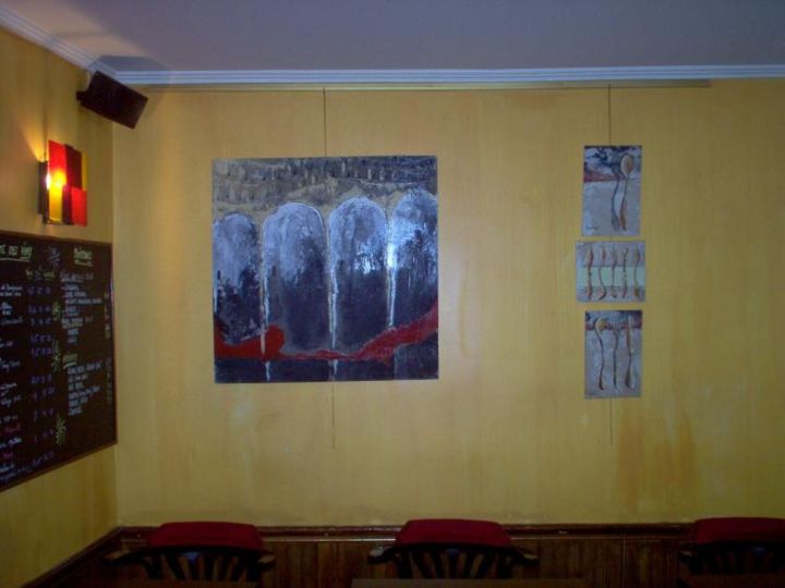 Pintura titulada "Un Zèbre à Montmart…" por Mon Lluch, Obra de arte original,