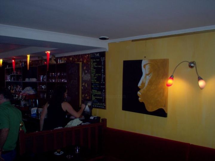 Pintura titulada "Un Zèbre à Montmart…" por Mon Lluch, Obra de arte original,
