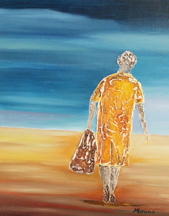 Painting titled "promenade.jpg" by Monro, Original Artwork, Oil