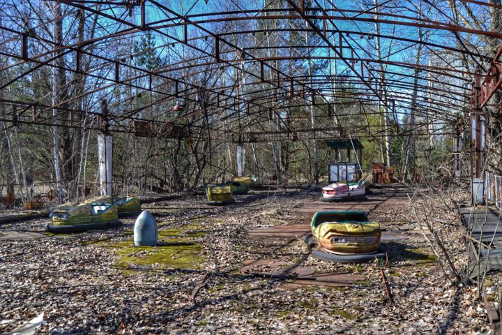 Photography titled "Pripyat bumper cars" by Monseigneur Photography, Original Artwork, Other