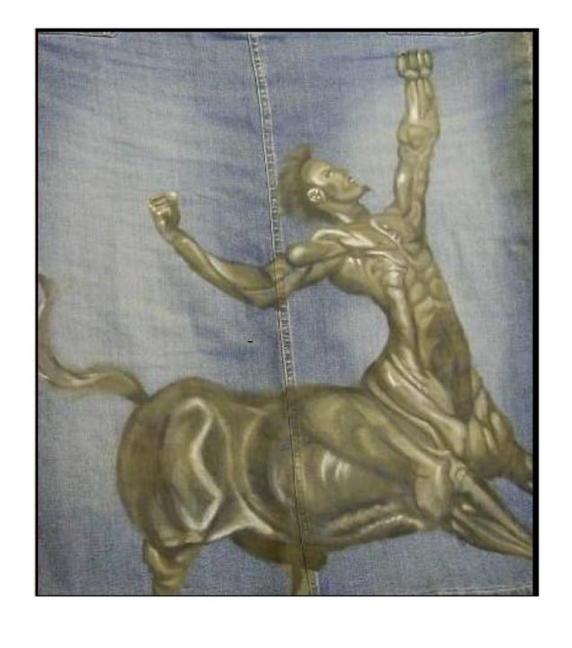 Malerei mit dem Titel "centaur" von Tish, Original-Kunstwerk, Öl