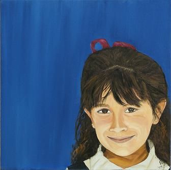 Painting titled "retrato6" by Rona Monte, Original Artwork