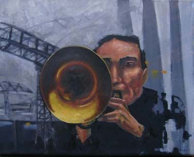 Painting titled "Trompeta" by Matías Montero Lacasa, Original Artwork