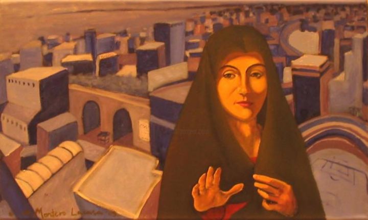 Картина под названием "Messina nos bendice" - Matías Montero Lacasa, Подлинное произведение искусства