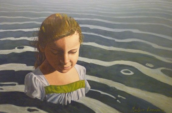 Pintura titulada "Urbina en el Mar" por Matías Montero Lacasa, Obra de arte original
