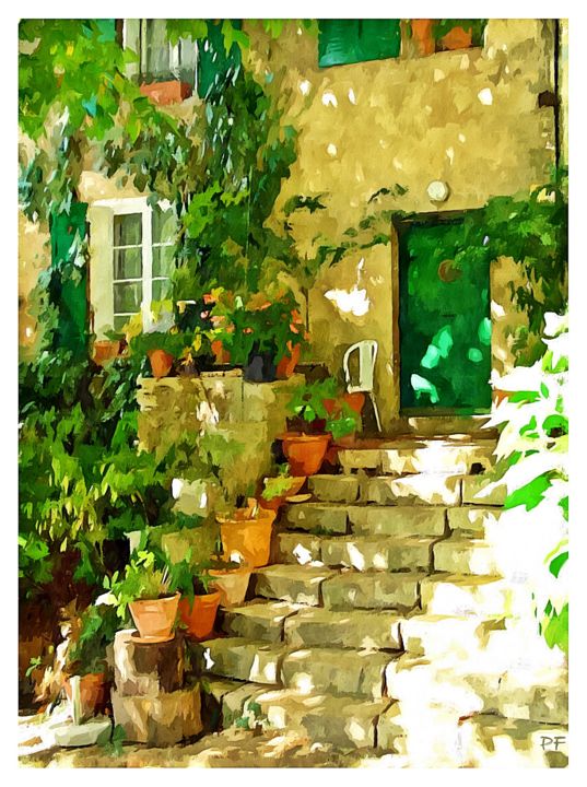 Painting titled "Fox-Amphoux" by Monty Lechien, Original Art,