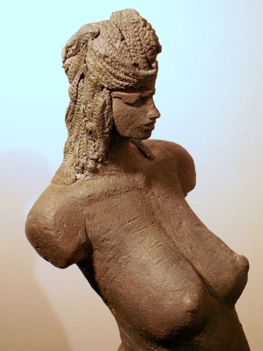 Sculpture intitulée "Maya" par Monyke Mine-Lamare, Œuvre d'art originale, Terre cuite