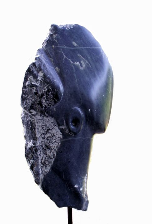 Γλυπτική με τίτλο "Profil" από Monyke Mine-Lamare, Αυθεντικά έργα τέχνης, Πέτρα